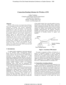 Connection Routing Schemes for Wireless ATM