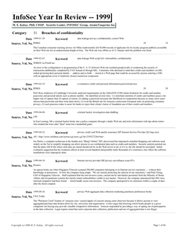 Infosec Year in Review -- 1999