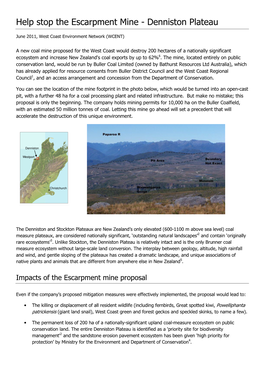 Download Help Stop the Escarpment Mine, Denniston Plateau