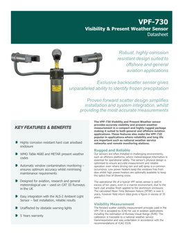 VPF-730 Visibility & Present Weather Sensor Datasheet Visibly Better