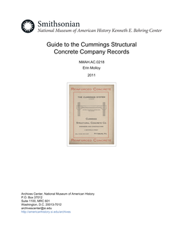 Guide to the Cummings Structural Concrete Company Records