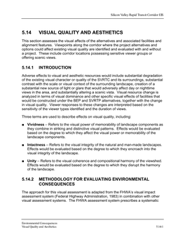 2009 Draft EIS Chapter 5.14: Visual Quality and Aesthetics