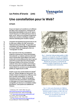 Les Potins D'uranie [249] Une Constellation Pour Le Web?