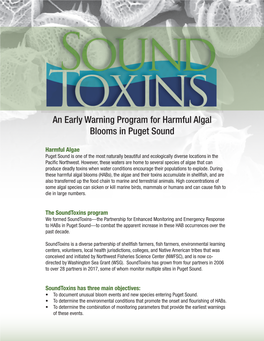 An Early Warning Program for Harmful Algal Blooms in Puget Sound