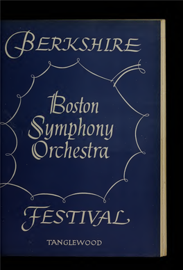 Boston Symphony Orchestra Concert Programs, Summer, 1947-1950