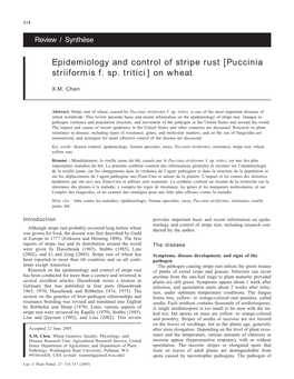 [Puccinia Striiformis F. Sp. Tritici] on Wheat