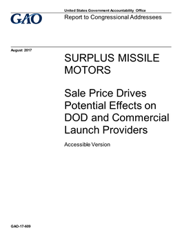 Sale Price Drives Potential Effects on DOD and Commercial Launch Providers