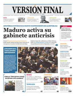 Maduro Activa Su Gabinete Anticrisis