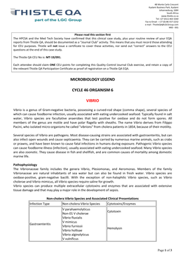 Microbiology Legend Cycle 46 Organism 6 Vibrio