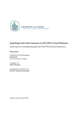 Exploiting Cache Side Channels on CPU-FPGA Cloud Platforms