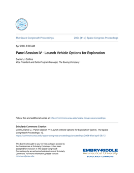 Launch Vehicle Options for Exploration