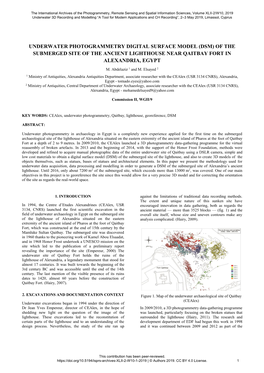 (Dsm) of the Submerged Site of the Ancient Lighthouse Near Qaitbay Fort in Alexandria, Egypt M