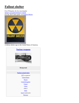 Fallout Shelter