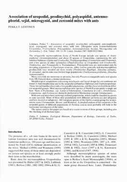 Phorid, Sejid, Microgynid, and Zerconid Mites with Ants