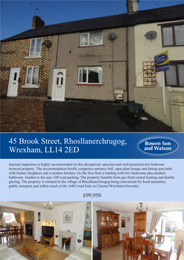 45 Brook Street, Rhosllanerchrugog, Wrexham, LL14 2ED