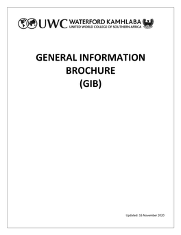 General Information Brochure (Gib)