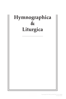 Hymnographica & Liturgica