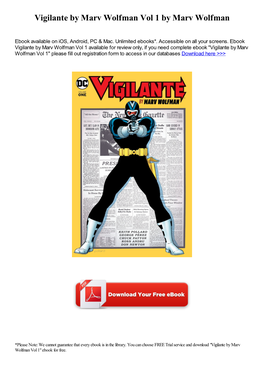 Vigilante by Marv Wolfman Vol 1 by Marv Wolfman