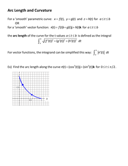 Arc Length and Curvature