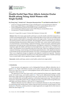 Double Eyelid Tape Wear Affects Anterior Ocular Health Among