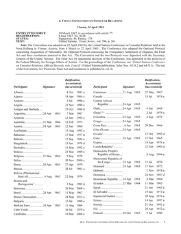 Vienna, 24 April 1963 .ENTRY INTO FORCE 19 March 1967, In