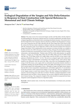 Ecological Degradation of the Yangtze and Nile Delta-Estuaries in Response to Dam Construction with Special Reference to Monsoonal and Arid Climate Settings