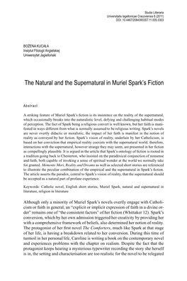 The Natural and the Supernatural in Muriel Spark's Fiction