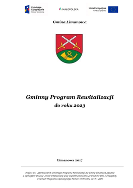 Gminny Program Rewitalizacji Gminy Limanowa