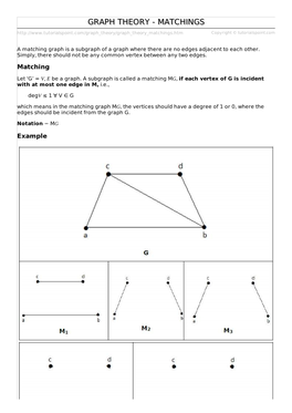 Graph Theory Matchings