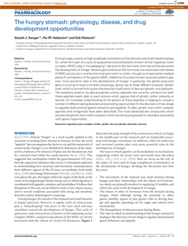 The Hungry Stomach: Physiology, Disease, and Drug Development Opportunities