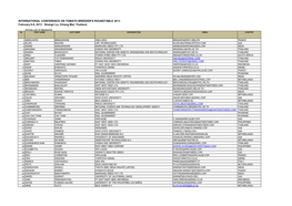 INTERNATIONAL CONFERENCE on TOMATO BREEDER's ROUNDTABLE 2013 February 6-8, 2013 Shangri La, Chiang Mai, Thailand