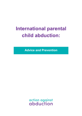 International Parental Child Abduction