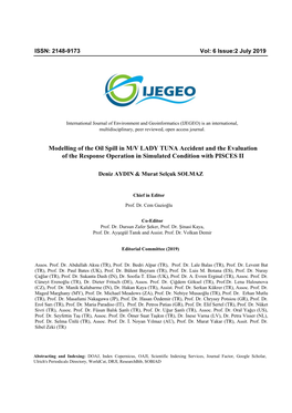 Modelling of the Oil Spill in M/V LADY TUNA Accident and the Evaluation of the Response Operation in Simulated Condition with PISCES II