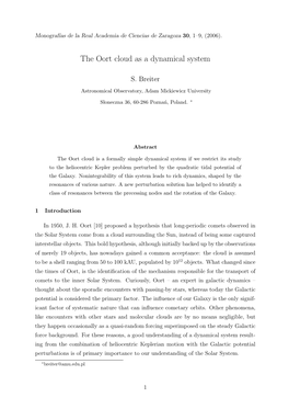 The Oort Cloud As a Dynamical System