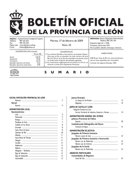 Boletín Oficial De La Provincia De León