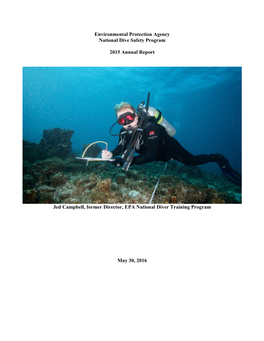 EPA National Dive Safety Program 2015 Annual Report