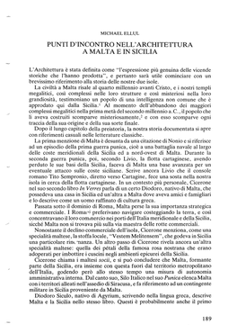 Punti D'incontro Nell' Architettura a Malta E in Sicilia