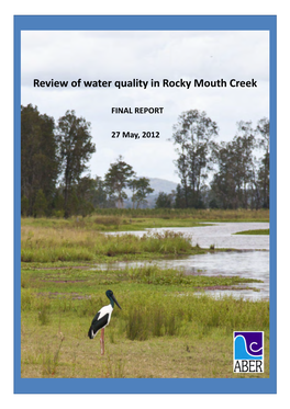 Review of Water Quality in Rocky Mouth Creek