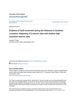 Integrating 3-D Seismic Data with Shallow High Resolution Seismic Data