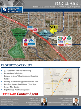 FOR LEASE 15000 Dale Evans Pkwy| Apple Valley, California