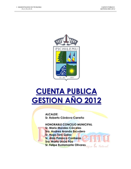 Cuenta Publica 2012
