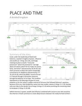 PLACE and TIME a Divided Kingdom