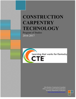 2016-2017 Construction Carpentry Program of Studies