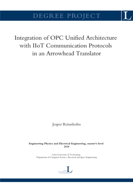 Integration of OPC Unified Architecture with Iiot Communication Protocols in an Arrowhead Translator