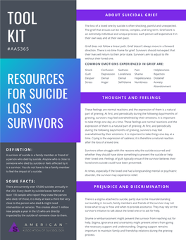 Resources for Survivors of Suicide