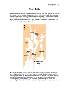 User's Guide for GNOME Location File Narragansett