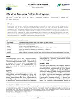 ICTV Virus Taxonomy Profile: Dicistroviridae