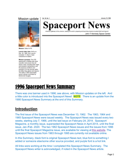 1996 Spaceport News Summary Final