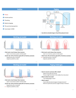 Outline Paging Working Set Model Working Set Model Working Set