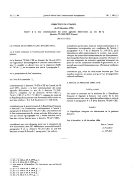 Paragraphe 1 De La Directive 75/268/CEE, Une Extension